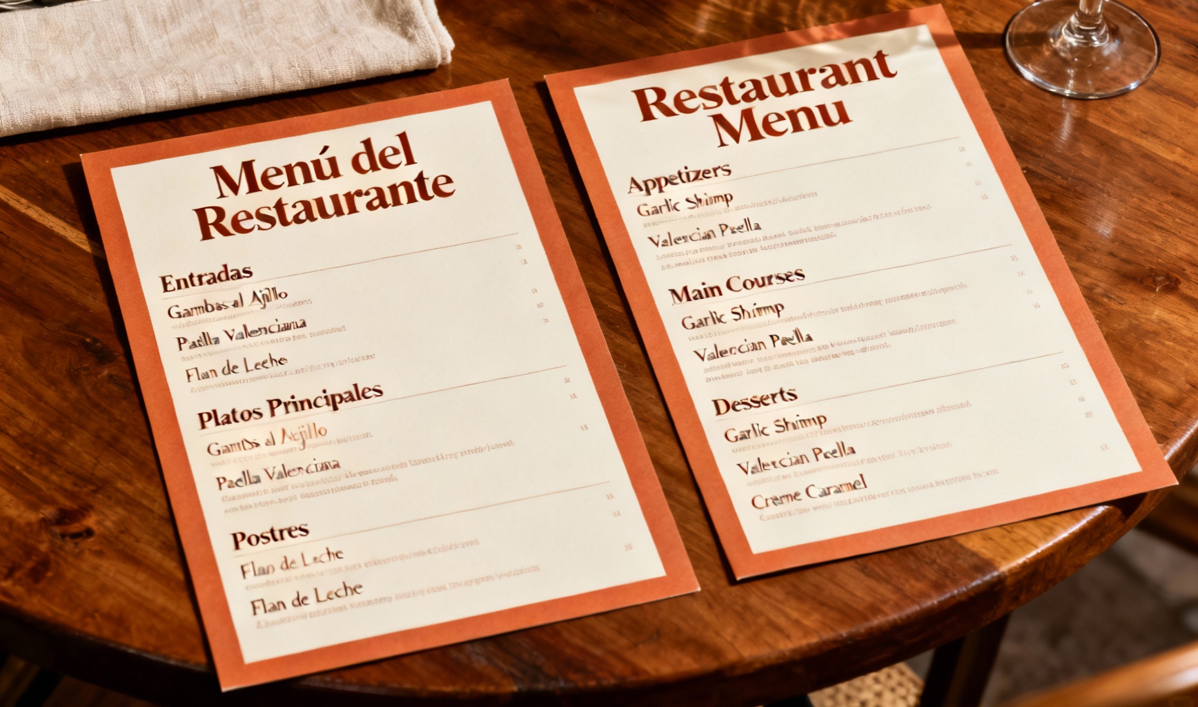 Menu Translation Example